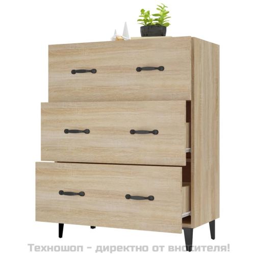 Сайдборд, дъб сонома, 69,5x34x90 см, инженерно дърво