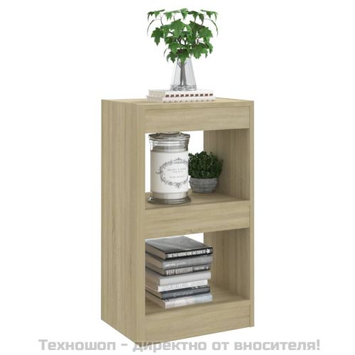 Библиотека/разделител за стая, дъб сонома, 40x30x72 см