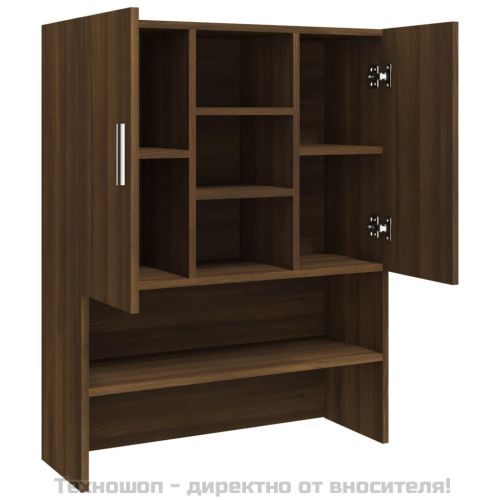 Шкаф за пералня, кафяв дъб, 70,5x25,5x90 см