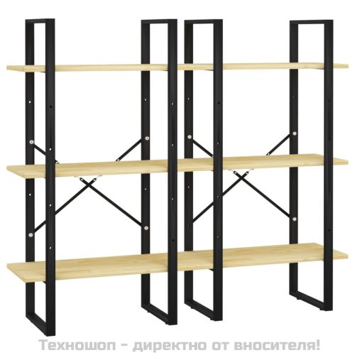 Етажерка, 60x30x210 см, борово дърво масив