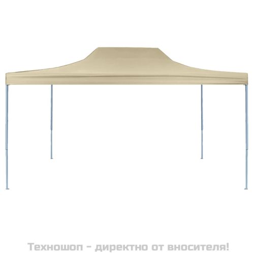 Професионална сгъваема парти шатра, 3х4 м, стомана, кремава