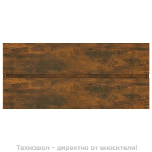Шкаф за мивка, опушен дъб, 100x38,5x45 см, инженерно дърво