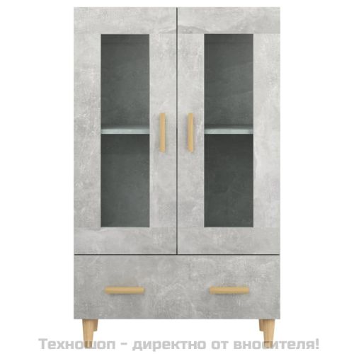 Висок шкаф, бетонно сив, 70x31x115 см, инженерно дърво