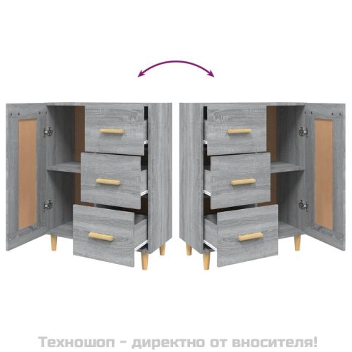 Сайдборд, сив сонома, 69,5x34x90 см, инженерно дърво