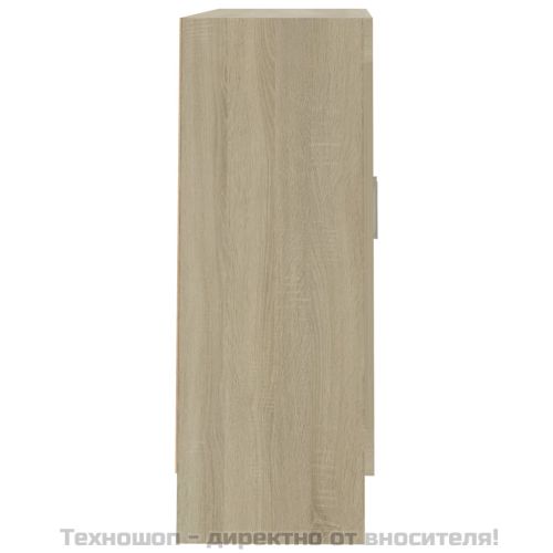 Шкаф витрина, дъб сонома, 82,5x30,5x80 см, ПДЧ