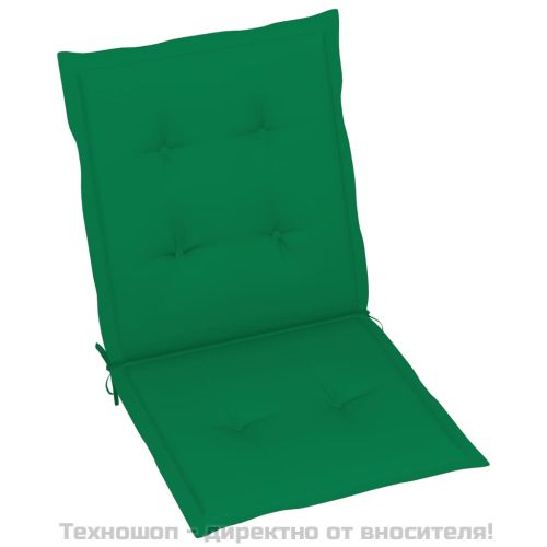 Възглавници за столове 2 бр зелени 100x50x3 см Оксфорд плат