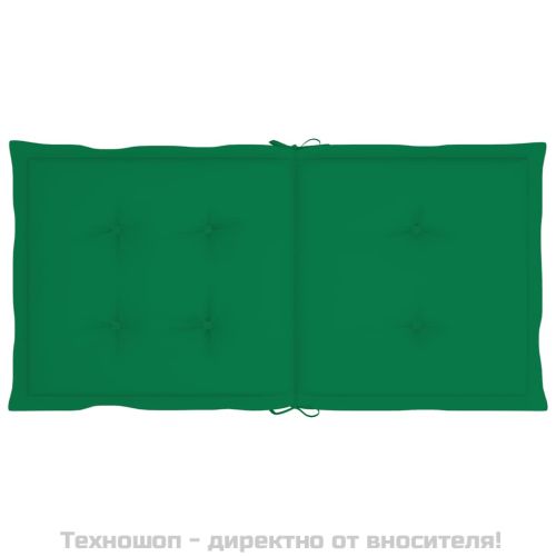 Възглавници за столове 2 бр зелени 100x50x3 см Оксфорд плат