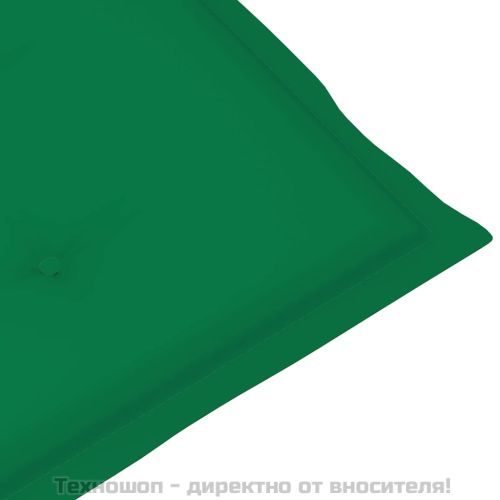Възглавници за столове 2 бр зелени 100x50x3 см Оксфорд плат