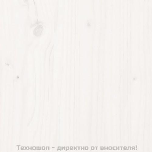 Кафе маса, бяла, Ø 35x35 см, борово дърво масив