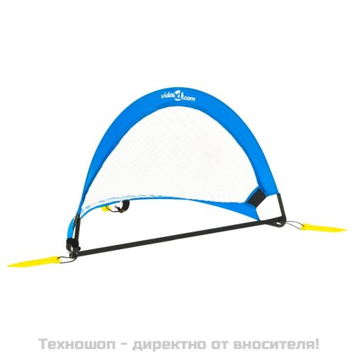 Детски футболни вратички, 2 бр, с чанта, 75,5x46x48 см