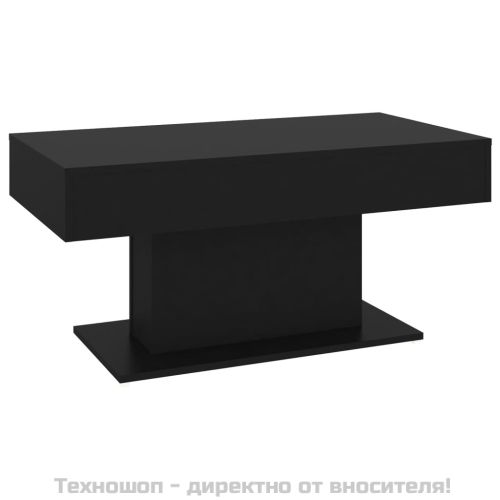 Маса за кафе, черна, 96x50x45 см, инженерно дърво