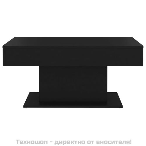 Маса за кафе, черна, 96x50x45 см, инженерно дърво