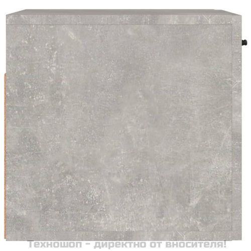 Стенен шкаф, бетонно сив, 80x36,5x35 см, инженерно дърво