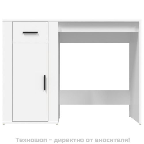 Бюро, бяло, 100x49x75 см, инженерно дърво