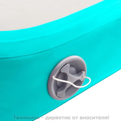 Надуваем дюшек за гимнастика с помпа, 300x100x20 см, PVC, зелен