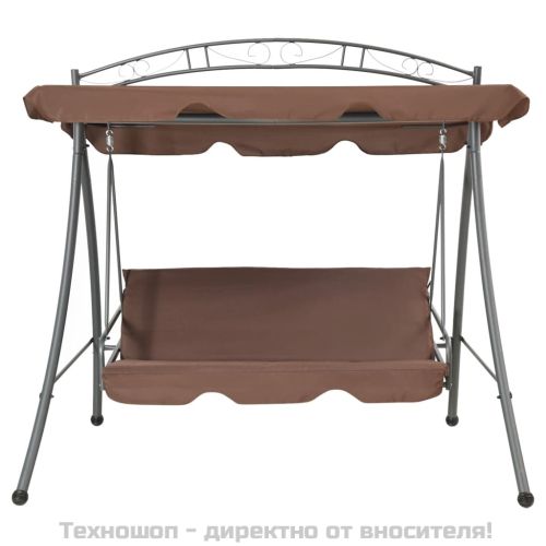 Конвертируема градинска люлка със сенник, кафе