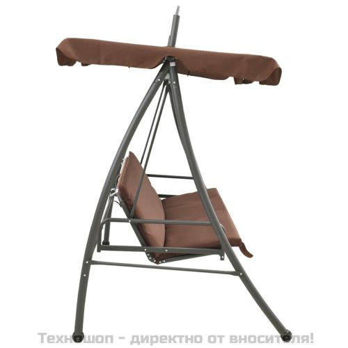 Конвертируема градинска люлка със сенник, кафе