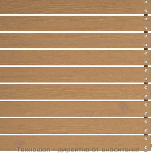 Градински ъглов диван, меденокафяв, бор масив