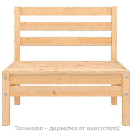 Градински среден диван, борово дърво масив