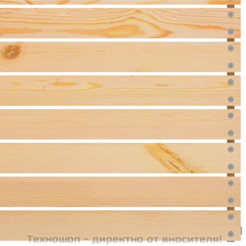 Градински среден диван, борово дърво масив