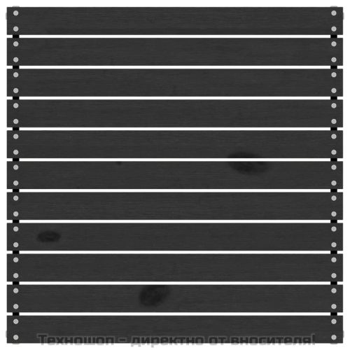 Градинска табуретка, черна, борово дърво масив