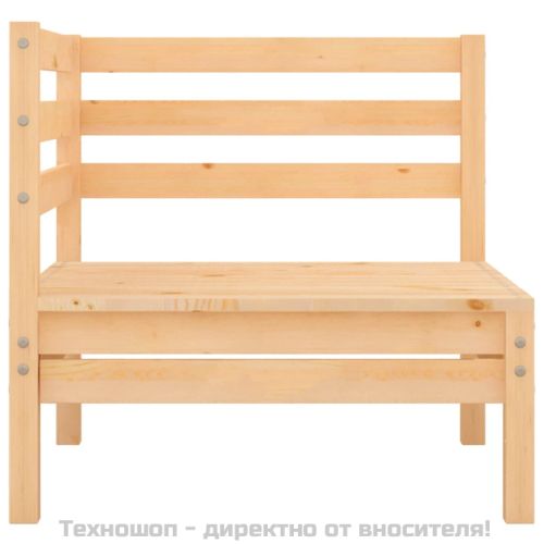 Градински лаундж комплект от 4 части, бор масив
