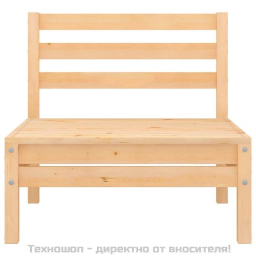 Градински лаундж комплект от 4 части, бор масив