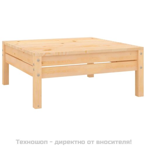 Градински лаундж комплект от 4 части, бор масив