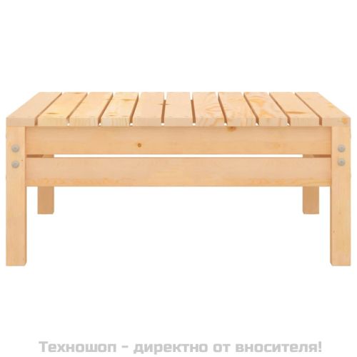 Градински лаундж комплект от 4 части, бор масив