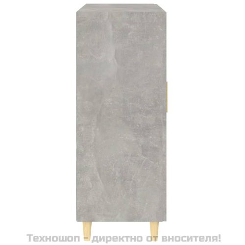 Сайдборд, бетонно сив, 69,5x34x90 см, инженерно дърво