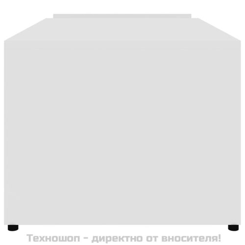 Маса за кафе, бяла, 90x45x35 см, инженерно дърво