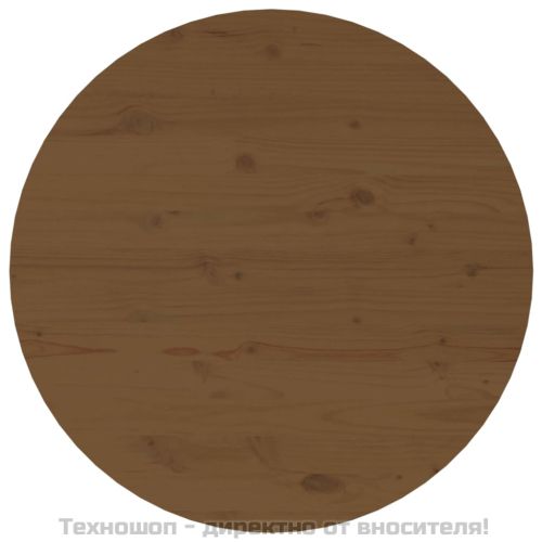 Кафе маса, меденокафява, Ø 55x45 см, борово дърво масив