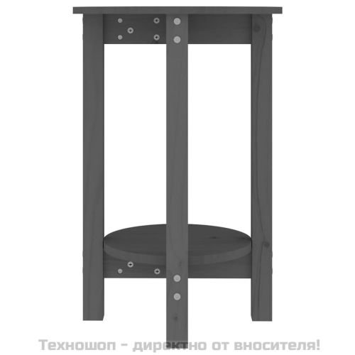 Кафе маса, сива, Ø 40x60 см, борово дърво масив