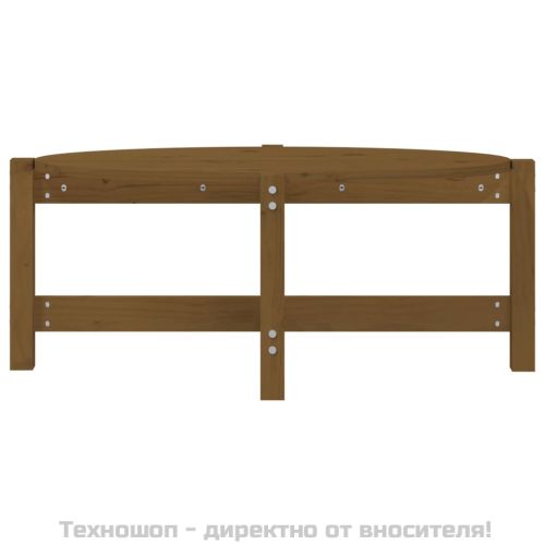 Кафе маса, меденокафява, 87x48x35 см, борово дърво масив