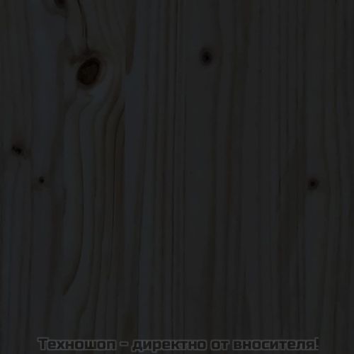 Кафе маса, черна, Ø 35x35 см, борово дърво масив