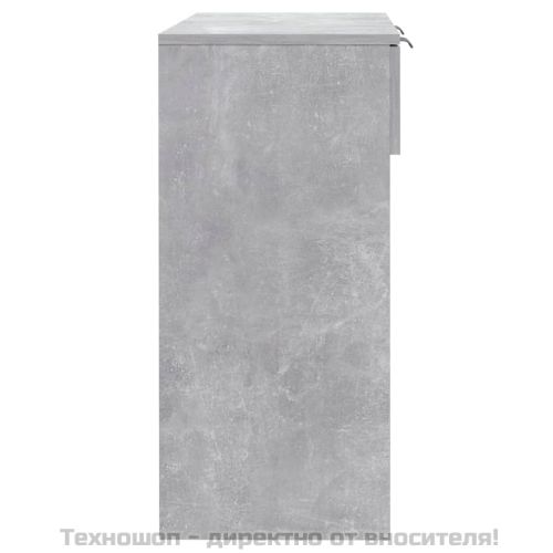 Конзолна маса, бетонно сива, 90x36x75 см, инженерно дърво