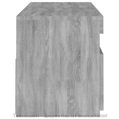 ТВ шкаф с LED осветление, сив сонома, 120x35x40 см