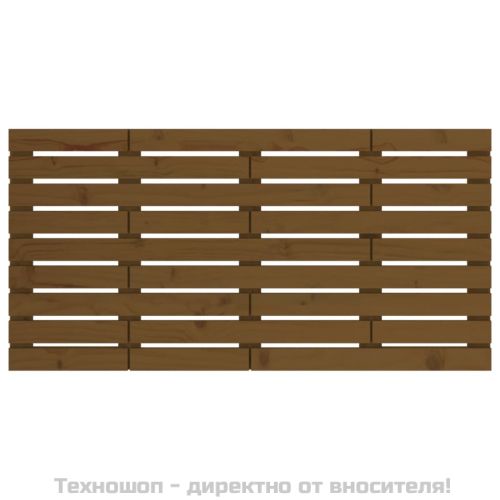 Стенна табла за спалня, меденокафява, 156x3x63 см, бор масив