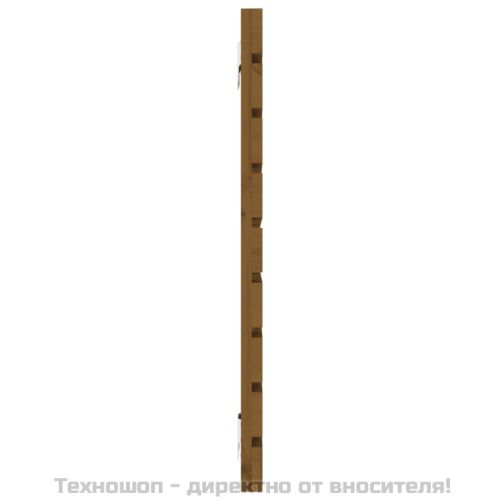 Стенна табла за спалня, меденокафява, 156x3x63 см, бор масив