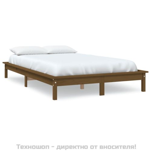 Рамка за легло меденокафява бор масив 120x190 см Small Double