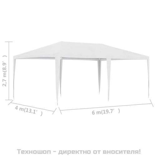 Парти шатра, 4x6 м, бяла