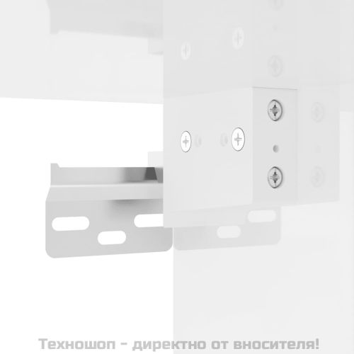 ТВ шкаф за стенен монтаж, бял гланц, 40x34,5x80 см