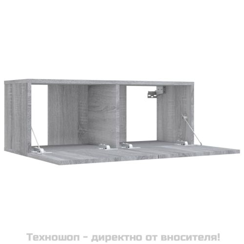 ТВ шкаф, сив сонома, 80x30x30 см, инженерно дърво