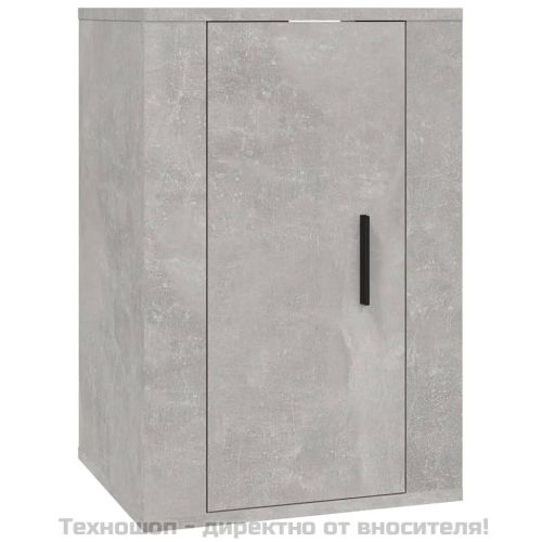 ТВ шкаф за стенен монтаж, бетонно сиво, 40x34,5x60 см