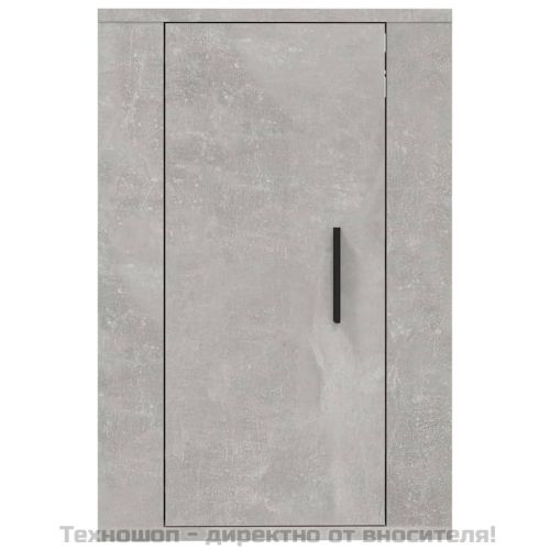 ТВ шкаф за стенен монтаж, бетонно сиво, 40x34,5x60 см