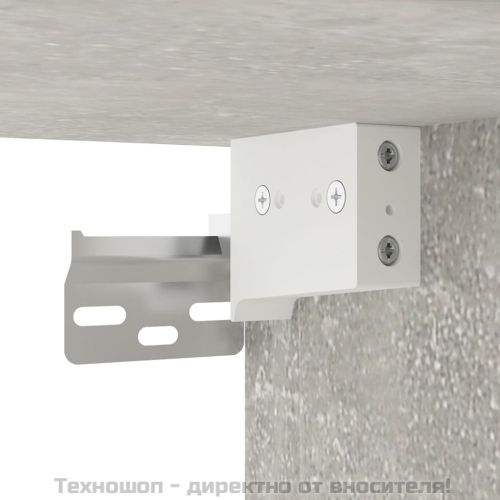 ТВ шкаф за стенен монтаж, бетонно сиво, 40x34,5x60 см