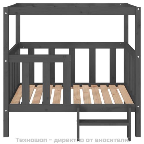 Кучешко легло, Сиво, 105,5x83,5x100 см, борова дървесина масив