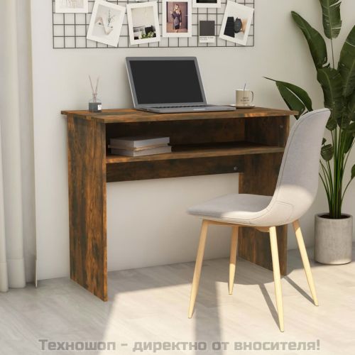 Бюро, опушен дъб, 90x50x74 см, инженерно дърво