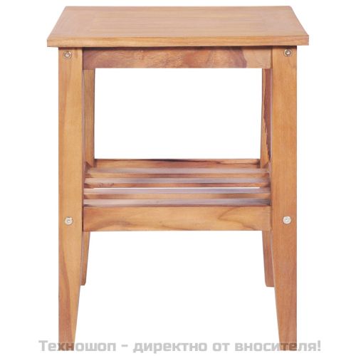 Маса за кафе, 40x40x50 см, квадратна, тиково дърво масив