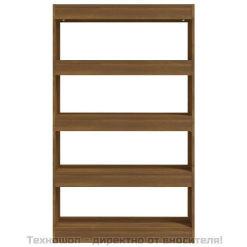 Библиотека/разделител, кафяв дъб, 80x30x135 см, инженерно дърво